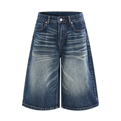 Whiskered & Faded Baggy Long Jorts