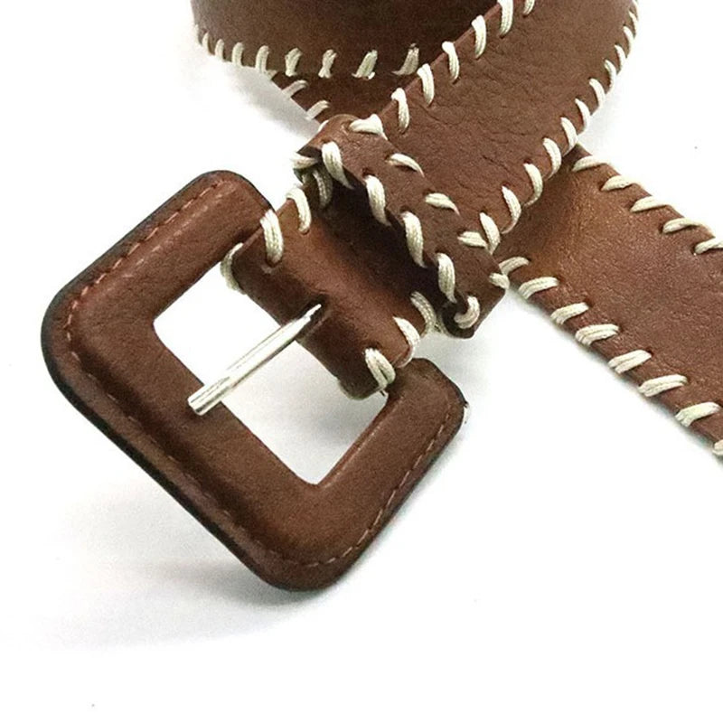 Brown Handmade Stitched Belt