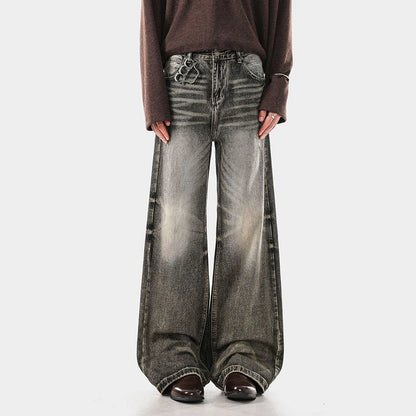 Vintage Gray Boot-Cut Jeans