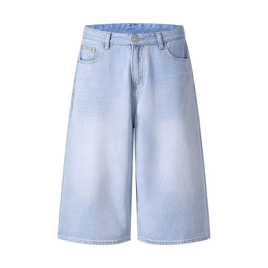 Light Wash Baggy Long Jorts
