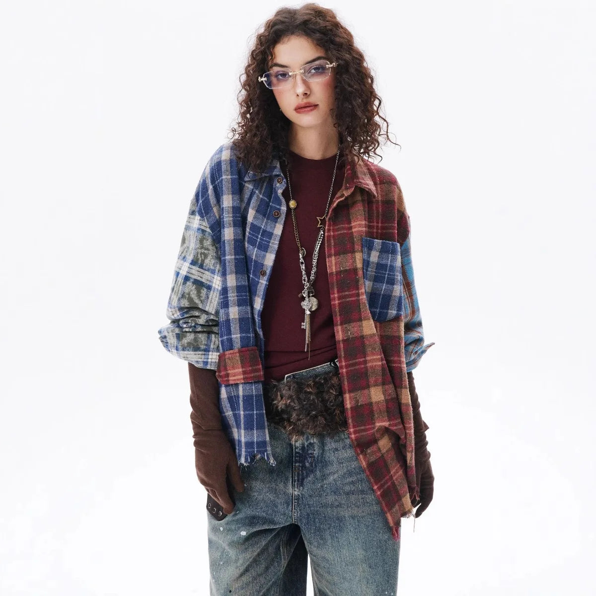 Multicolor Patchwork Flannel