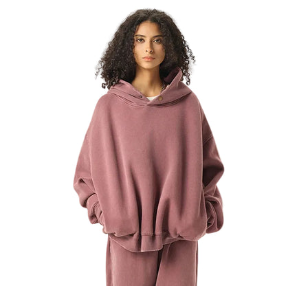Vintage Boxy Button Hoodie