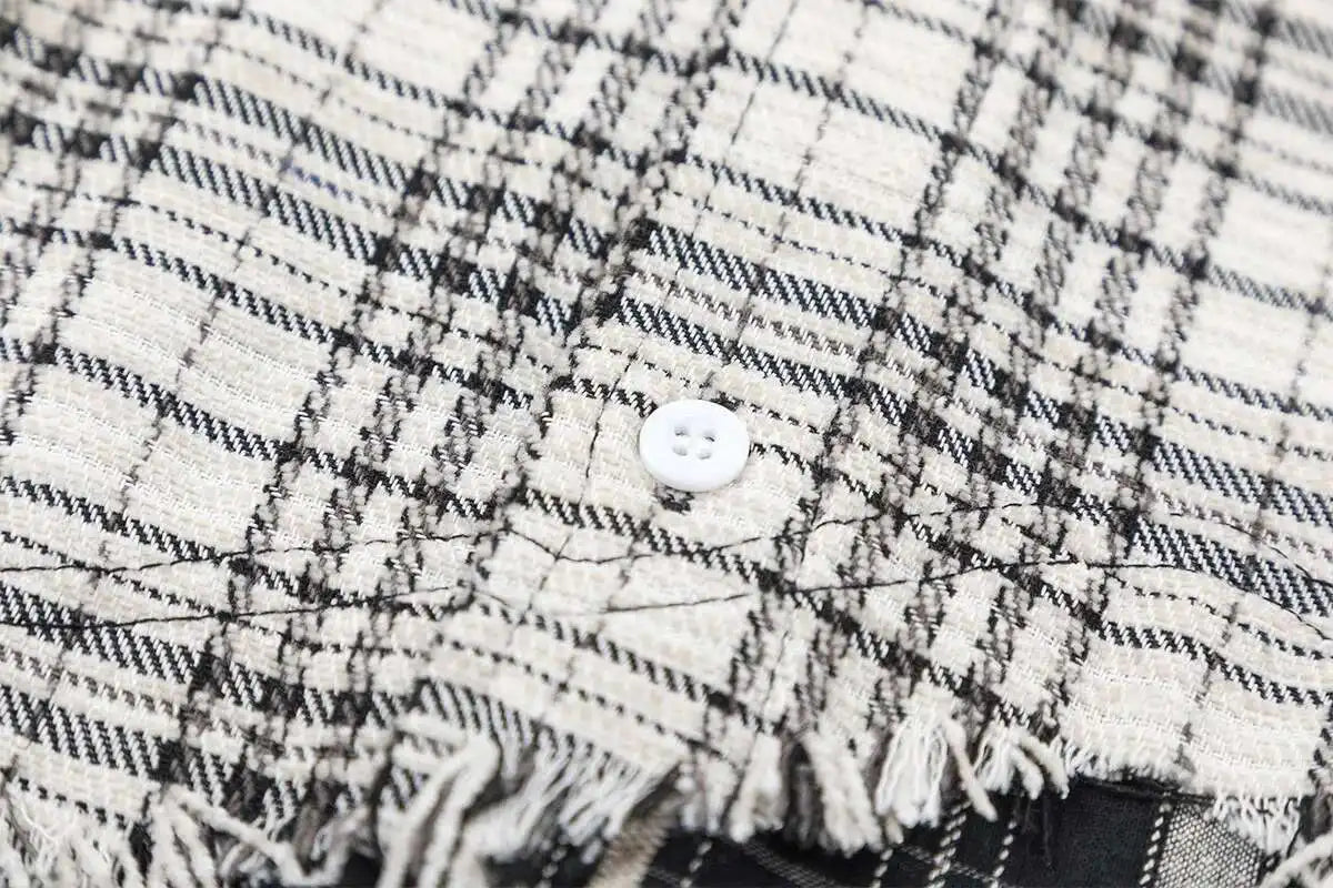 Black & White Patchwork Flannel
