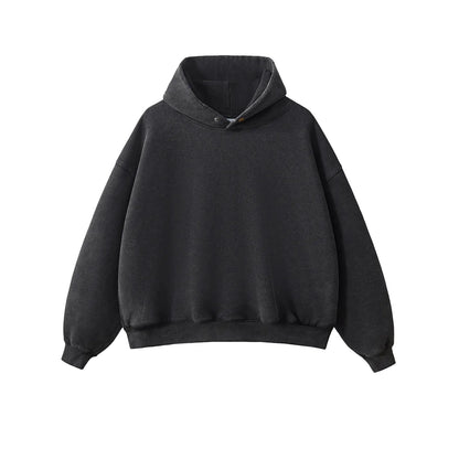 Vintage Boxy Button Hoodie