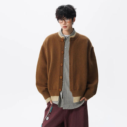 Double Layer Contrast Cardigan