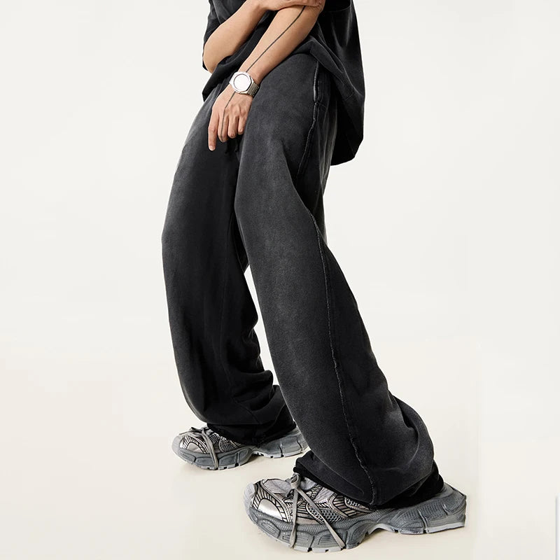 Faded Raw Edge Sweatpants
