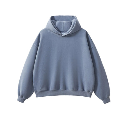 Vintage Boxy Button Hoodie