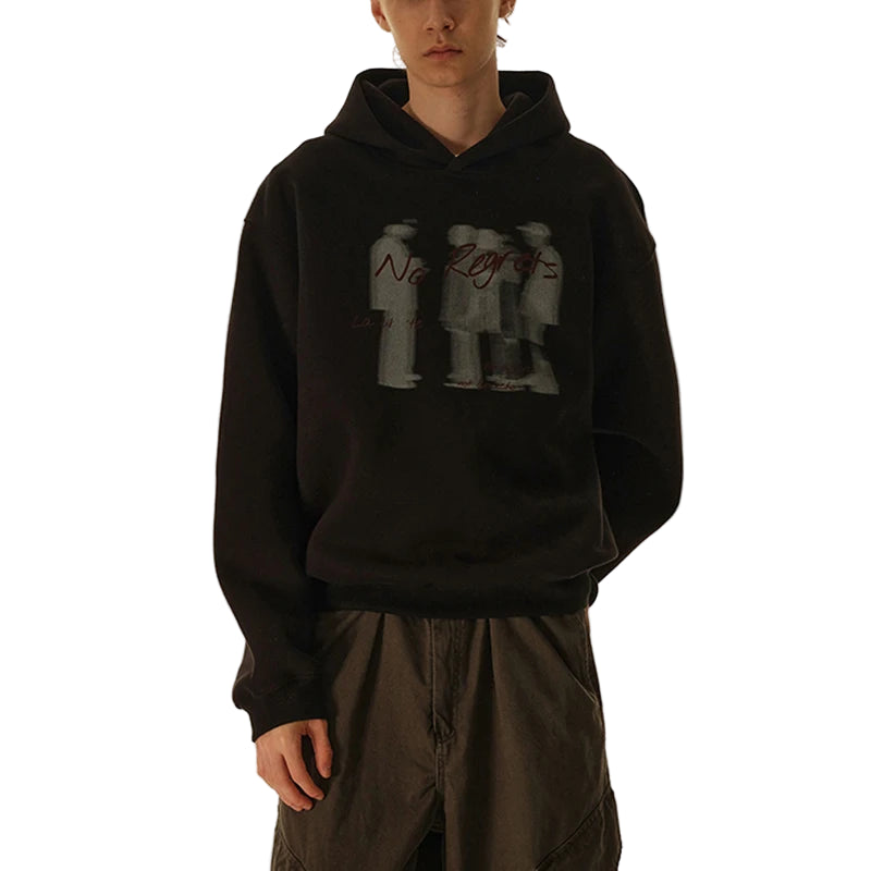 "No Regrets" Blurry Hoodie
