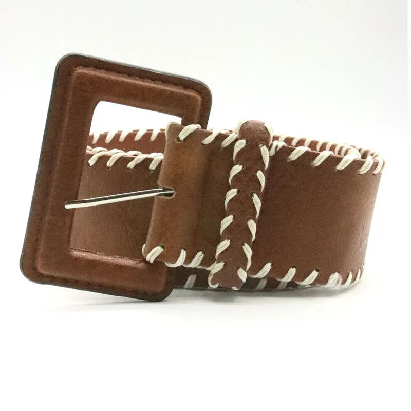 Brown Handmade Stitched Belt