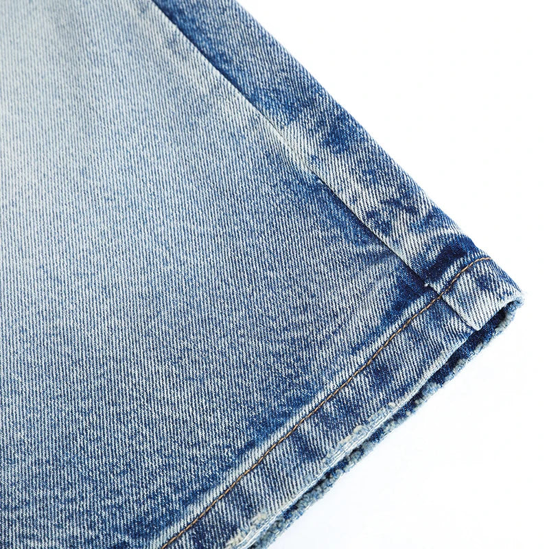 Blue Button Fly Baggy Jorts