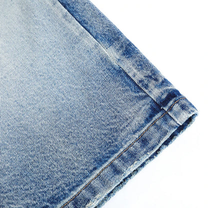 Blue Button Fly Baggy Jorts
