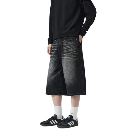 Whiskered & Faded Baggy Long Jorts