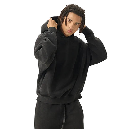 Vintage Boxy Button Hoodie