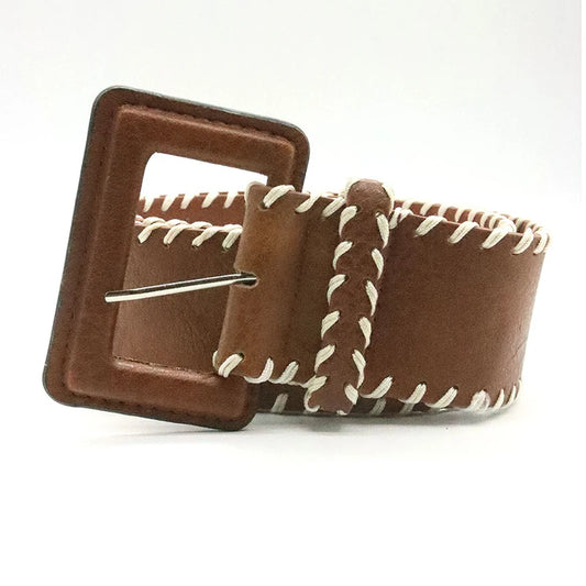 Brown Handmade Stitched Belt