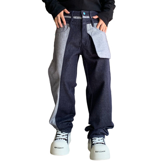 Half Inside-Out Wide-Leg Jenas