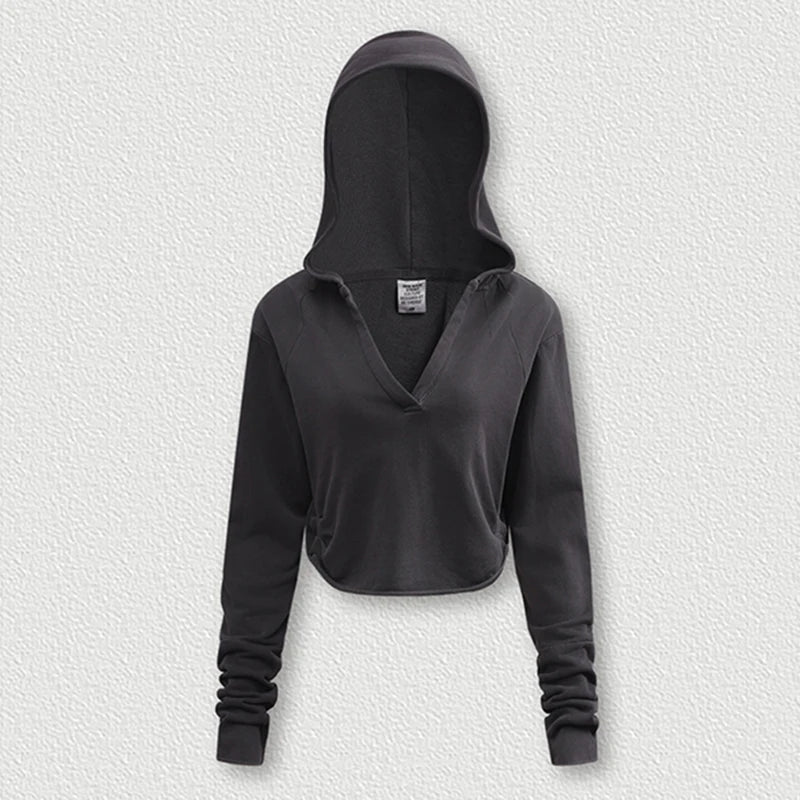 Womens V-Neck Pullover Hoodie
