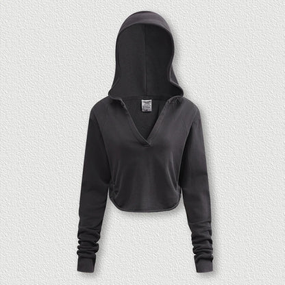 Womens V-Neck Pullover Hoodie