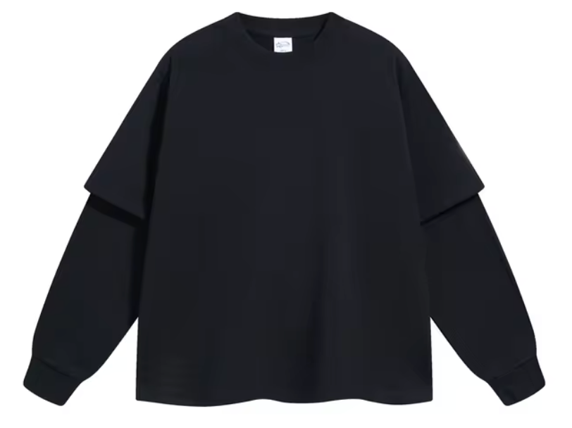 Black Double Layered Long Sleeve Shirt - Kore Clothing