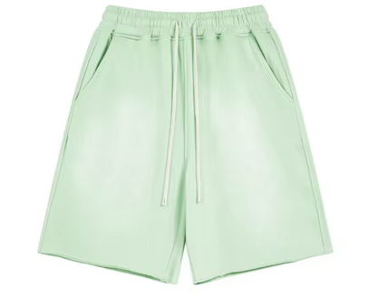 Faded Light Green Sweatshorts - Kore Clothing