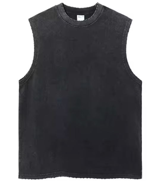Faded Black Cut Off T-Shirt - Kore Clothing