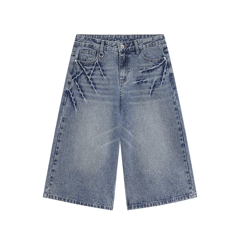 Scratched Baggy Long Jorts