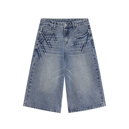 Scratched Baggy Long Jorts