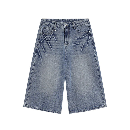 Scratched Baggy Long Jorts