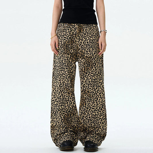 Leopard Baggy Jeans