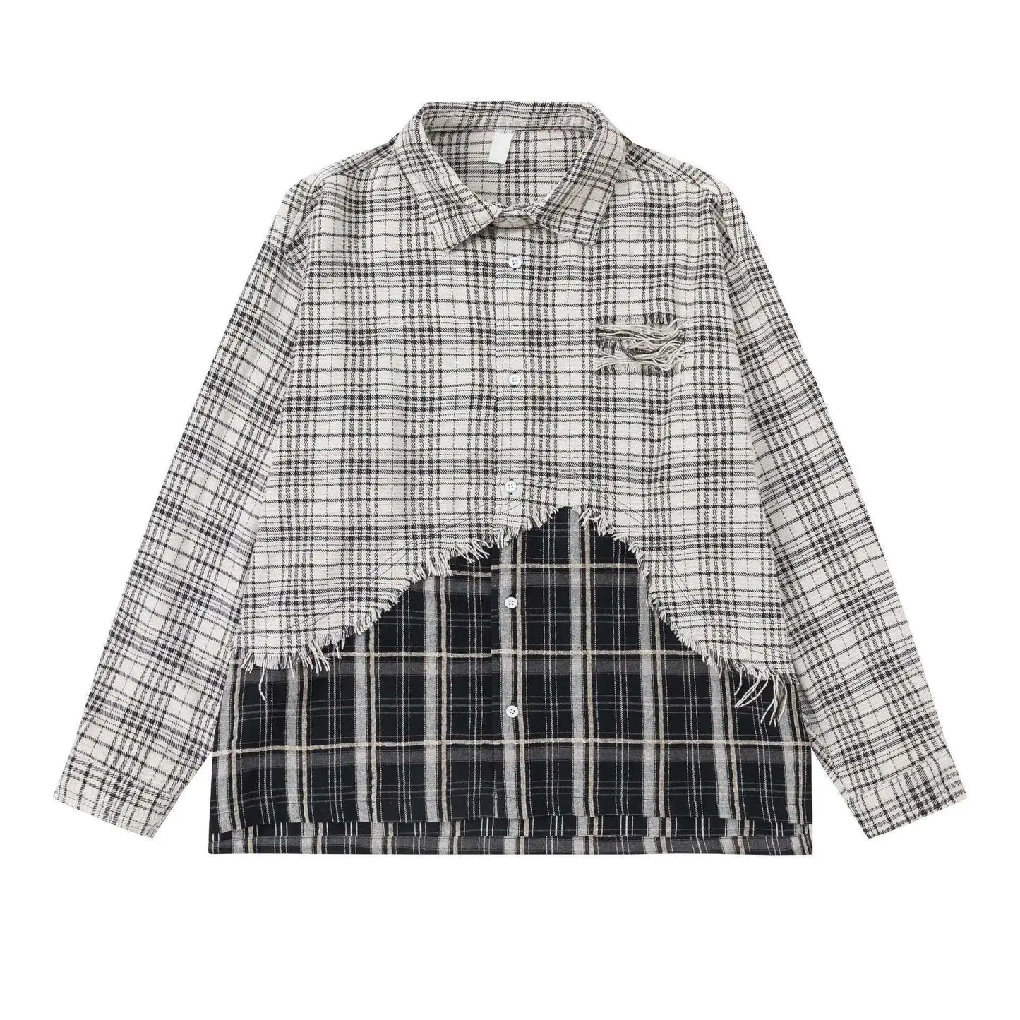 Black & White Patchwork Flannel