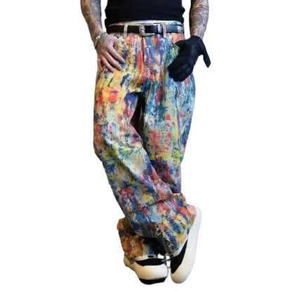 Oil Painted Baggy Jeans