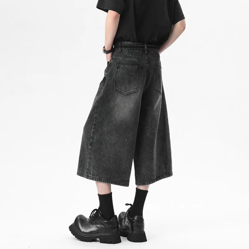 Scratched Baggy Long Jorts