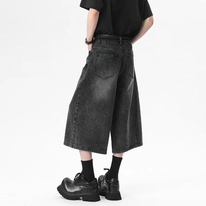 Scratched Baggy Long Jorts