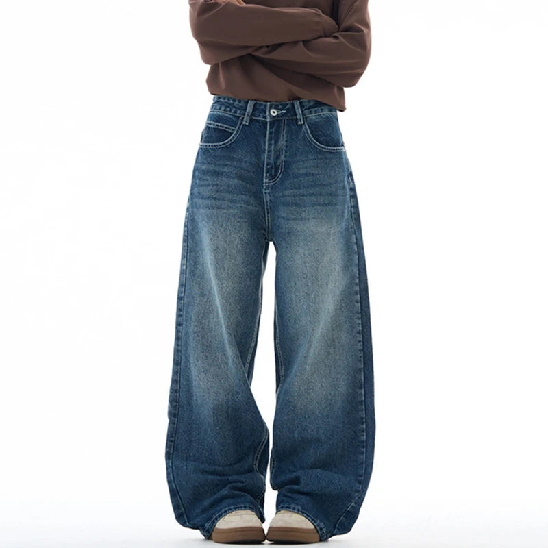 Embroidered "77" Baggy Jeans