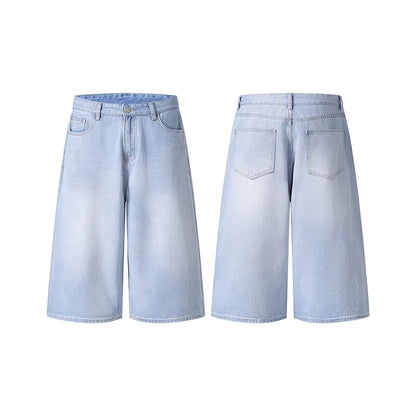 Light Wash Baggy Long Jorts