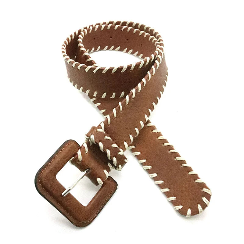 Brown Handmade Stitched Belt