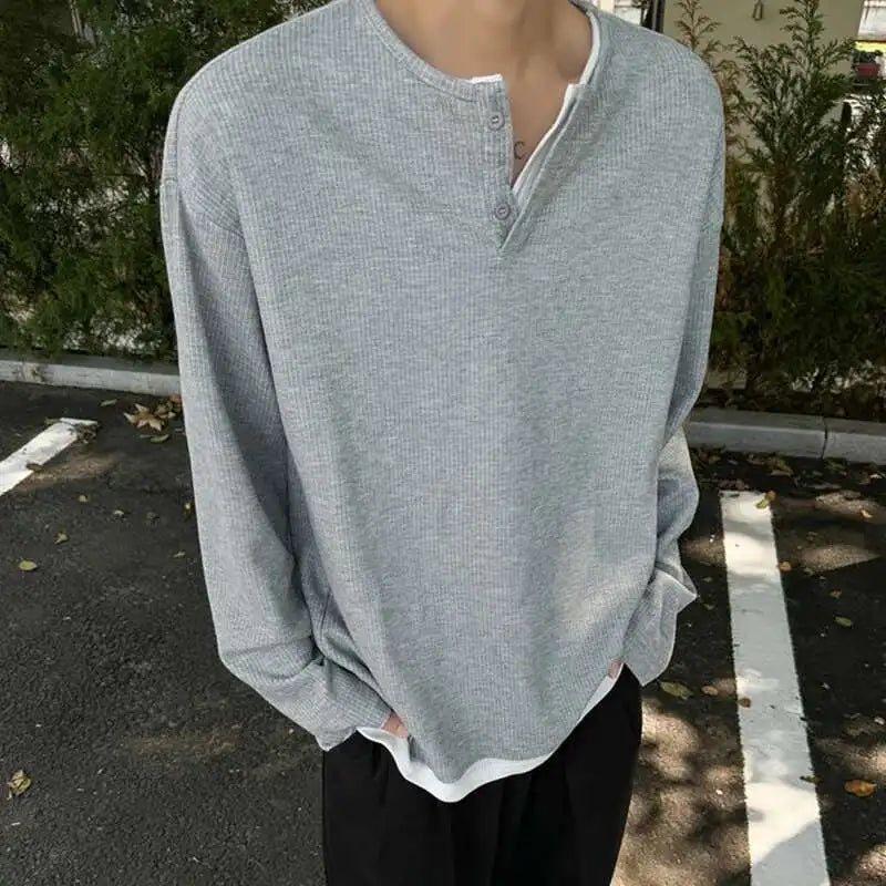 Double Layered V-Neck Long Sleeve