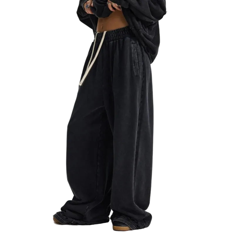Faded & Distressed Baggy Sweatpants