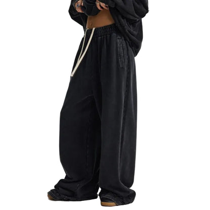 Faded & Distressed Baggy Sweatpants