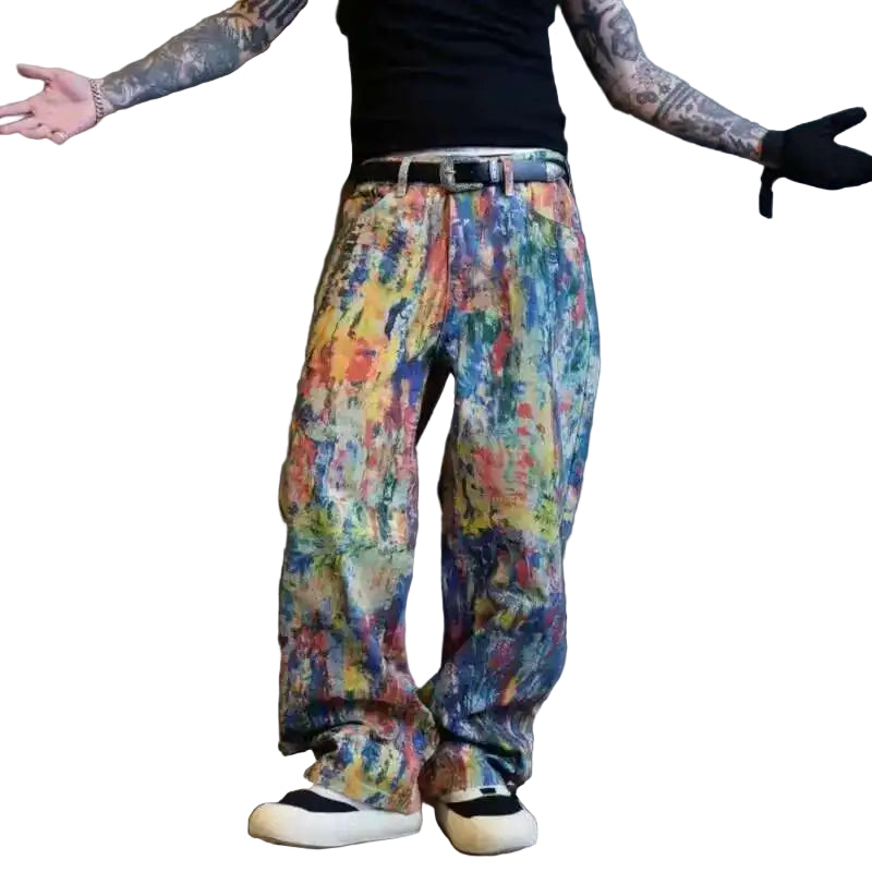 Oil Painted Baggy Jeans
