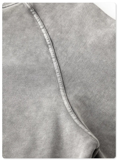 Faded Double Zip Up Fleece Bomber Jacket