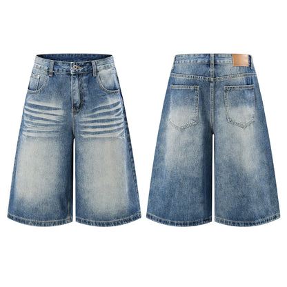 Vintage Whiskered Wash Baggy Long Jorts